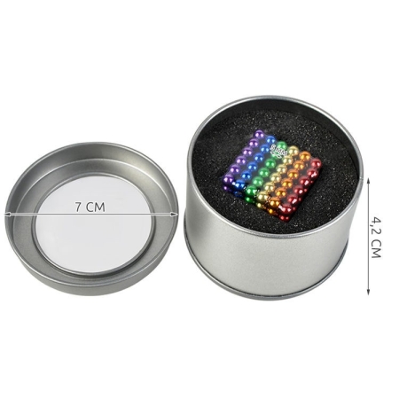 NEOCUBE Kulki Magnetyczne 216 szt 5 mm Rainbow